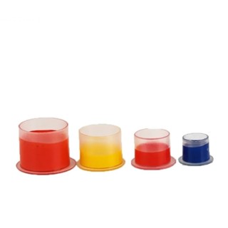 ถ้วยใส่สี แบบมีฐาน พลาสติกไม่รั่ว ไม่ซึม ทนทาน ใช้งานดีมาก