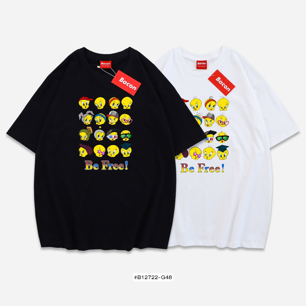 (ส่งจากไทย ) เสื้อยืดขาวดำ Oversize | TWEETY