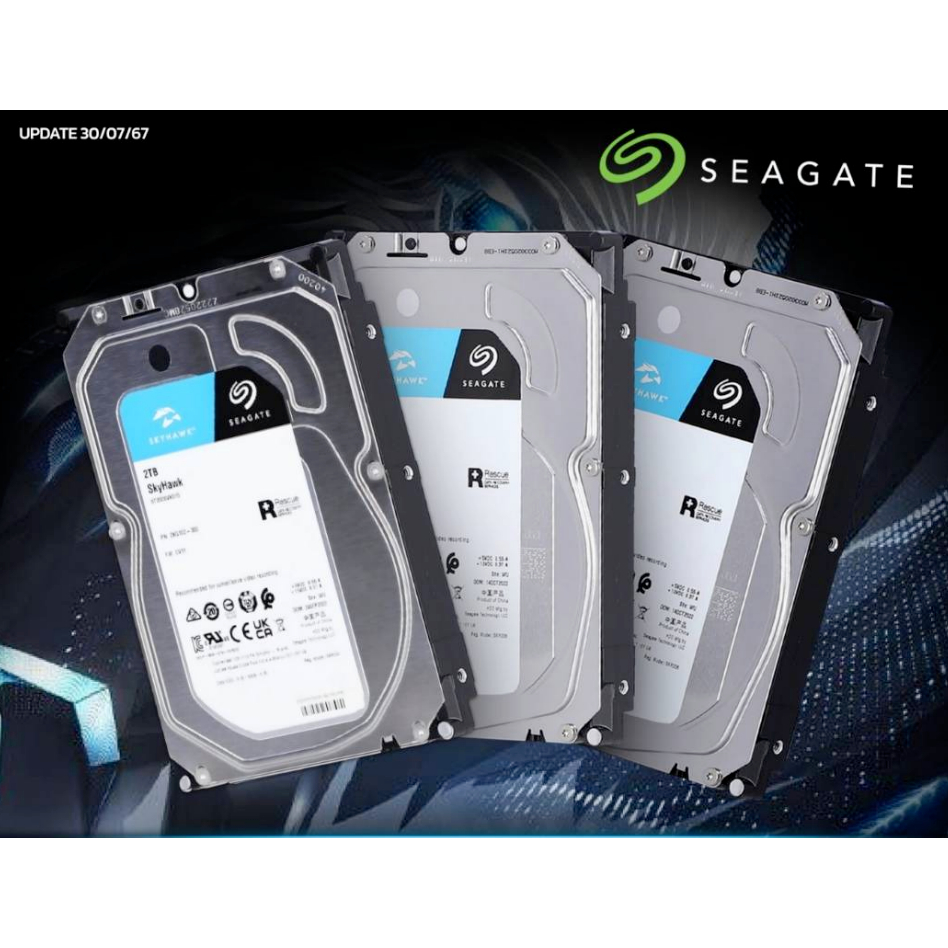 SEAGATE SKYHAWK HDD ฮาร์ดดิส สำหรับเครื่องบันทึก CCTV ความจุ 1 -6 TB สินค้ามีประกันศุนย์