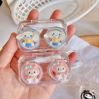 ตลับใส่คอนแทคเลนส์ ลายกาตูนน่ารัก พร้อมอุปกรณ์(ตัวคีบ+ตัวดูด)