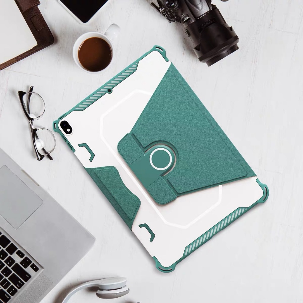 【case】360 เคสไอแพดหมุนได้ตั้งได้ กันกระแทกเขียว กันกระแทก รูปที่ 6