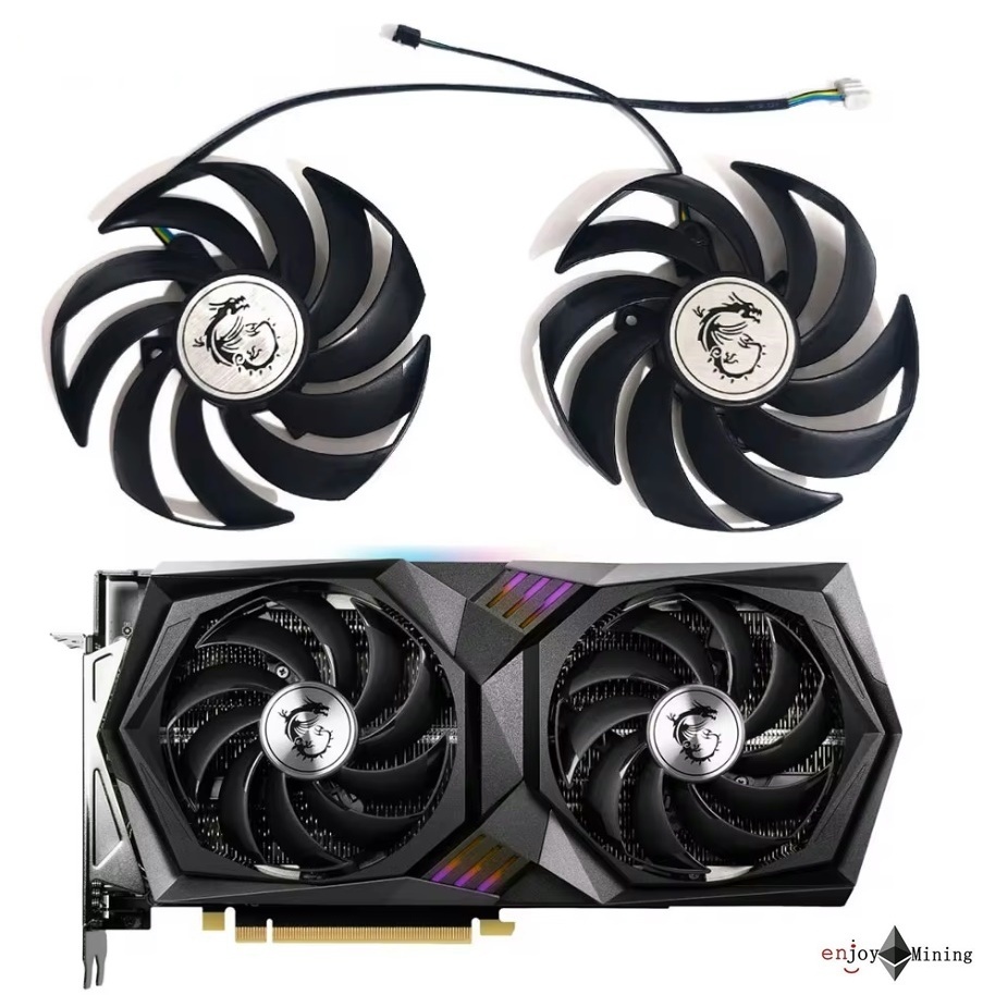 พัดลมการ์ดจอ MSI RX6600XT 6700XT  RTX 3060 3060ti GAMING X graphics card fan PLD10010S12HH