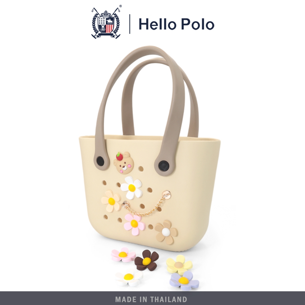 Hello Polo กระเป๋า ชายหาด กระเป๋าสะพายผญ แฟชั่น แบบกันน้ำ ลำลอง แบบพกพา ความจุสูง EVAนุ่มนวลเหมือนเมฆ กระเป๋าสวยๆ BH2003