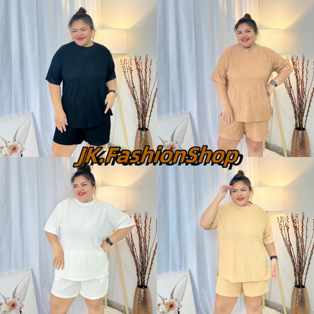 ชุดเซ็ทผู้หญิง แฟชั่นเกาหลี Oversize เสื้อแขนสั้น กางเกงขาสั้น พร้อมส่ง TZ4002