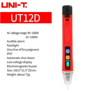แท้ ส่งจากไทย (UNI-T ( UT12D UT12E UT12M ) เครื่องตรวจจับแรงดันไฟฟ้า AC แท่งดินสอแบบไม่สัมผัส ปากกาไฟฟ้า 24V-1000V