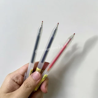 🔥พร้อมส่ง ใน 🇹🇭🔥 wasu.store24 WS035 ปากกาเจล สไตล์ MUJI แบบกด ขนาด 0.5 mm สีแดง สีดำ สีน้ำเงิน