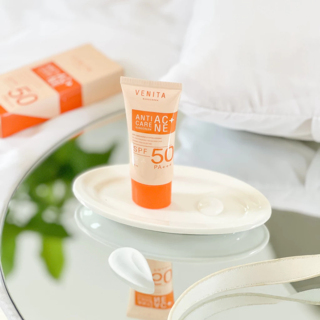 VENITA ครีมกันแดดเวนิต้า Venita Anti-Acne Care Sunscreen SPF50/PA+++plus เนื้อครีมเจล ซึมเร็ว thumbnail 3