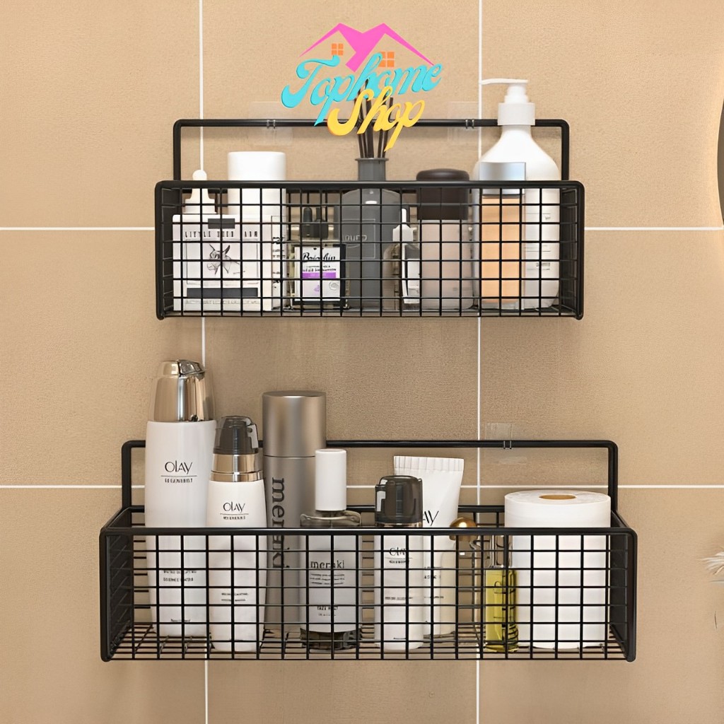 Topshome ชั้นวางของในห้องน้ำ อุปกรณ์จัดเก็บในห้องน้ำ ชั้นเก็บของในห้องครัว ประหยัดพื้นที่ สะดวกสะบาย CB-109