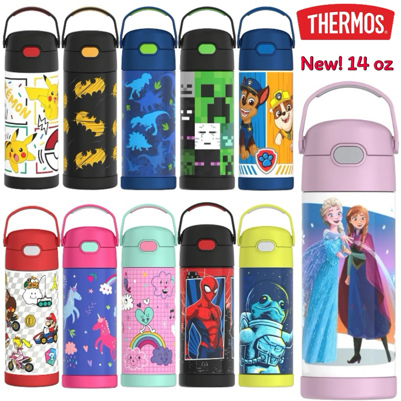 ของแท้🇺🇸ขนาดใหม่ 14oz [414ml ] กระติกน้ำ Thermos Funtainer Bottle with Straw เก็บร้อนเย็นได้ถึง 12 ชั่วโมง