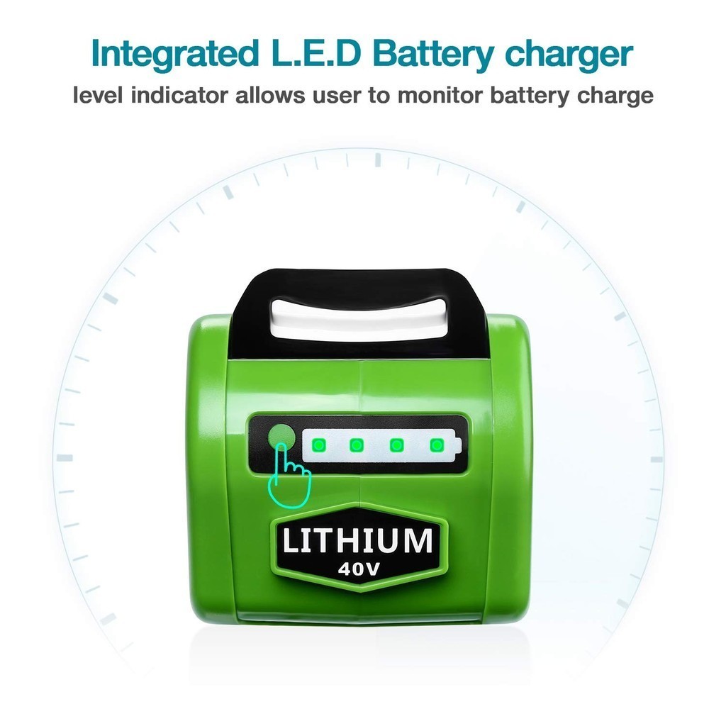 40V 6.0Ah Lithium Battery Replacement for Greenworks 40V G-MAX Battery 29472 29462 Compatible with G
