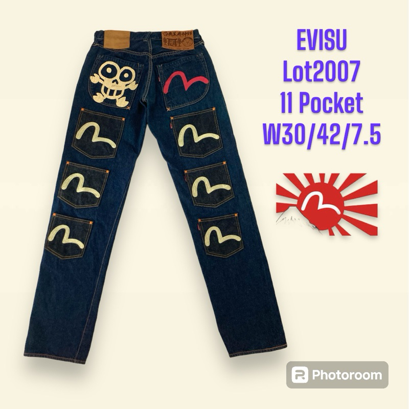 กางเกงยีนส์ผู้ชาย  EVISU สินค้าแท้ ผลิตญี่ปุ่น 11 Pocket​ ขนาดเอว​ 30​"