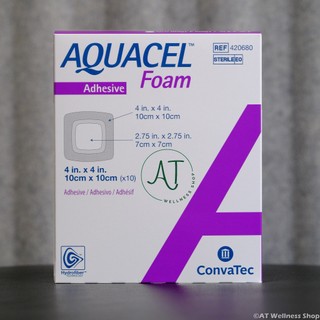 Aquacel Foam (adhesive) แผ่นโฟมมีขอบกาวกันน้ำ (ราคาต่อ 1 แผ่น)(Price per 1 sheet)