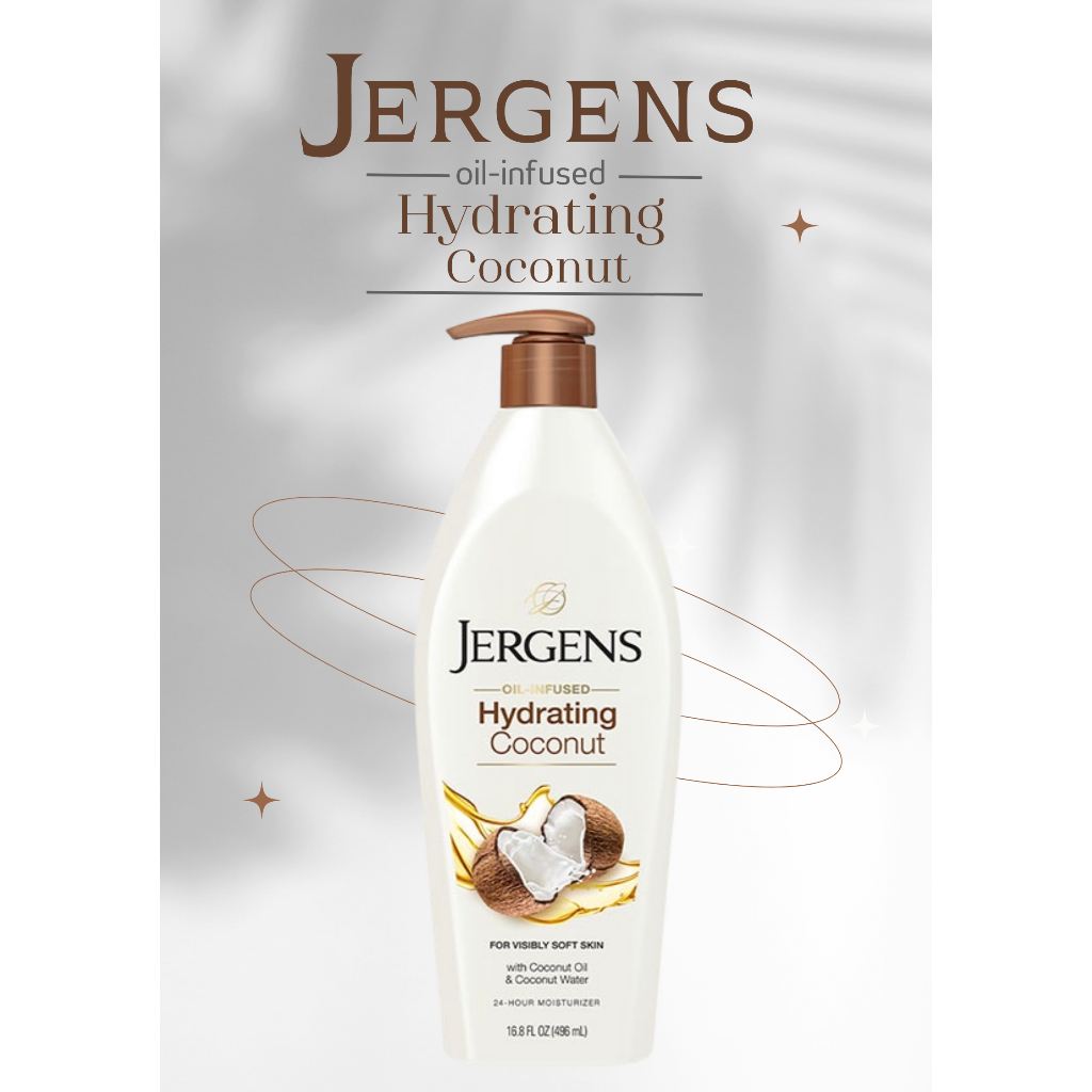 Jergens hydrating coconut 496ml ผลิตภัณฑ์บำรุงผิวกาย