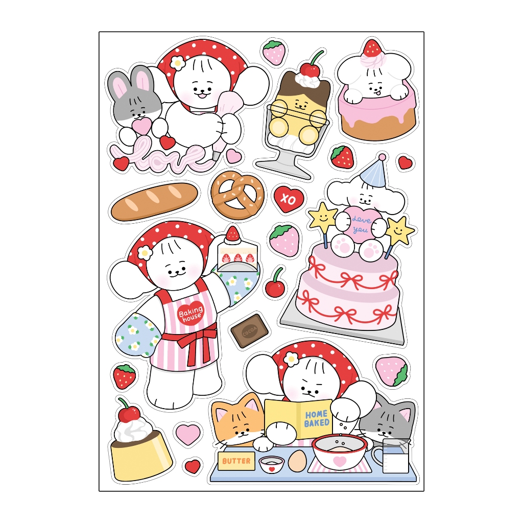 Bumbi Strawberry shortcake Sticker A6