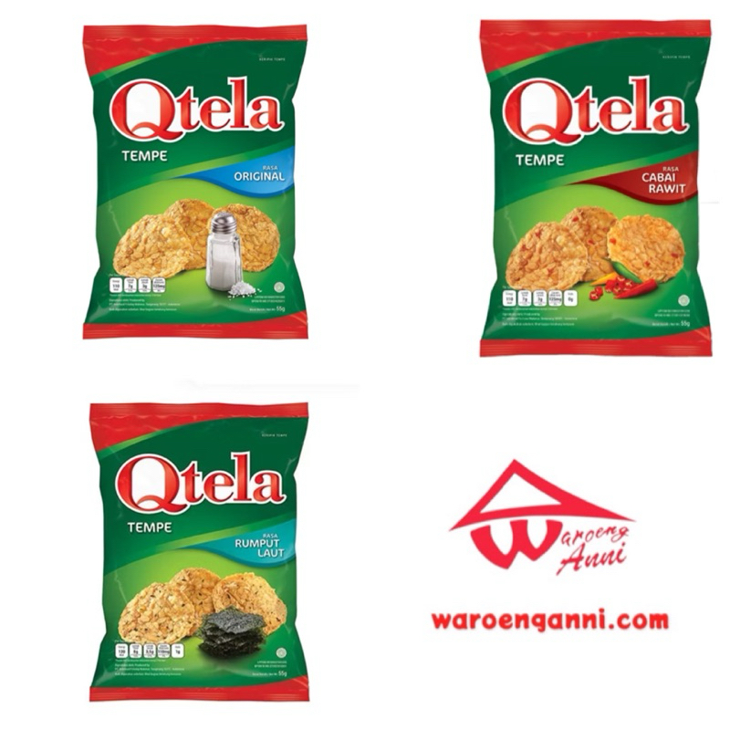 Indonesia Keripik Tempe Qtela All Varian / Tempe Chips ,55 gram