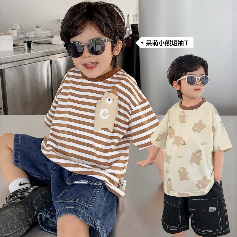 AB206 เสื้อยืดเด็ก แฟชั่นเด็กผู้ชาย สไตล์เกาหลี สินค้าพร้อมส่ง