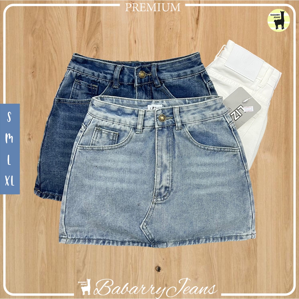 Babarry Premium - Skirt Pants กระโปรงกางเกงยีนส์ รุ่นคลาสสิค มินิ น่ารักมาก
