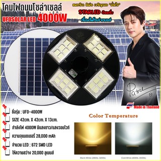 ไฟโซล่าเซลล์ ขายดีมาก!! UFO-4000W-W แสงขาว โคมถนน 4ทิศ 24ช่อ…