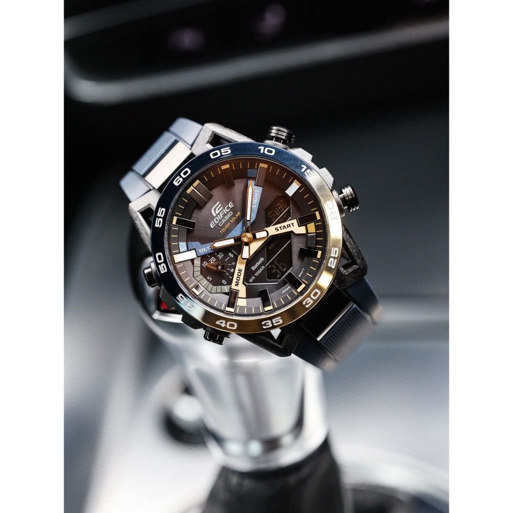 Casio Edifice นาฬิกาข้อมือผู้ชาย สายเรซิน รุ่น ECB-2000NP-1A - สีดำ
