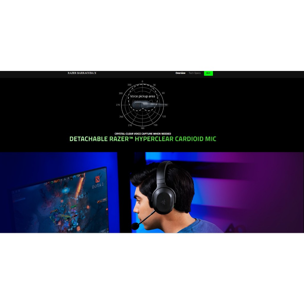 Razer Barracuda X Chroma - Wireless Multi-PlatformGaming and Mobile Headset หูฟังไร้สาย ประกันศูนย์