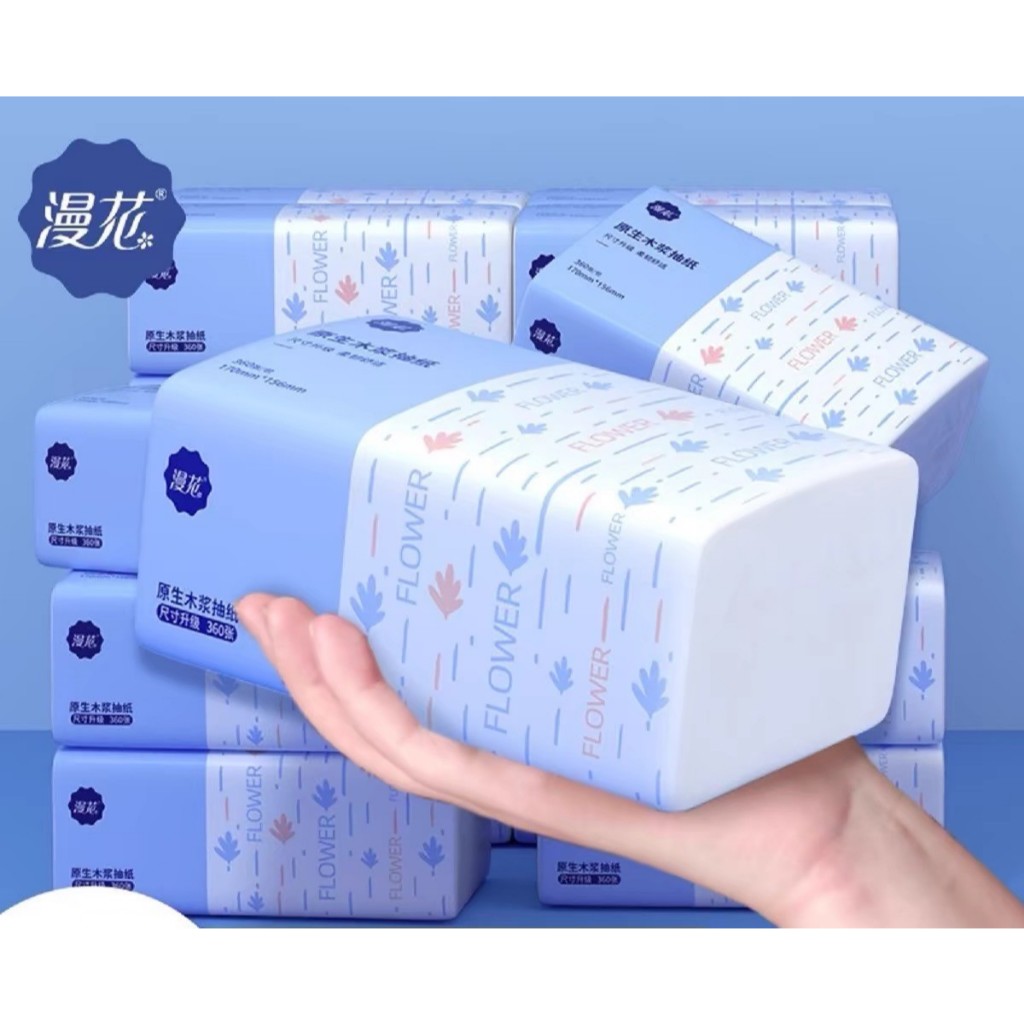 ส่งทุกวัน จ-ส😊 กระดาษทิชชู่ 🔥5ชั้น 400แผ่น🔥 ทิชชู่แบบดึง เหนียว แข็งแรง แบบพกพา เช็ดหน้า(แพ็ค1ชิ้น) คุณภาพดี 4127 ol - รูปที่ 3