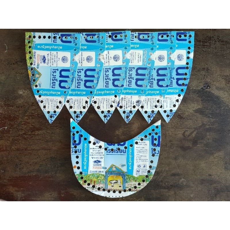 (แบบหมวก) หมวกแก๊บ จากกล่องนม