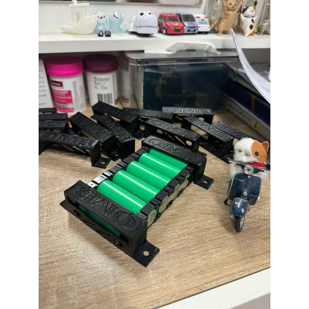 [ 18650 x 1P แบบมีรางแบต] ขายึดงานพิมพ์ 3 มิติ