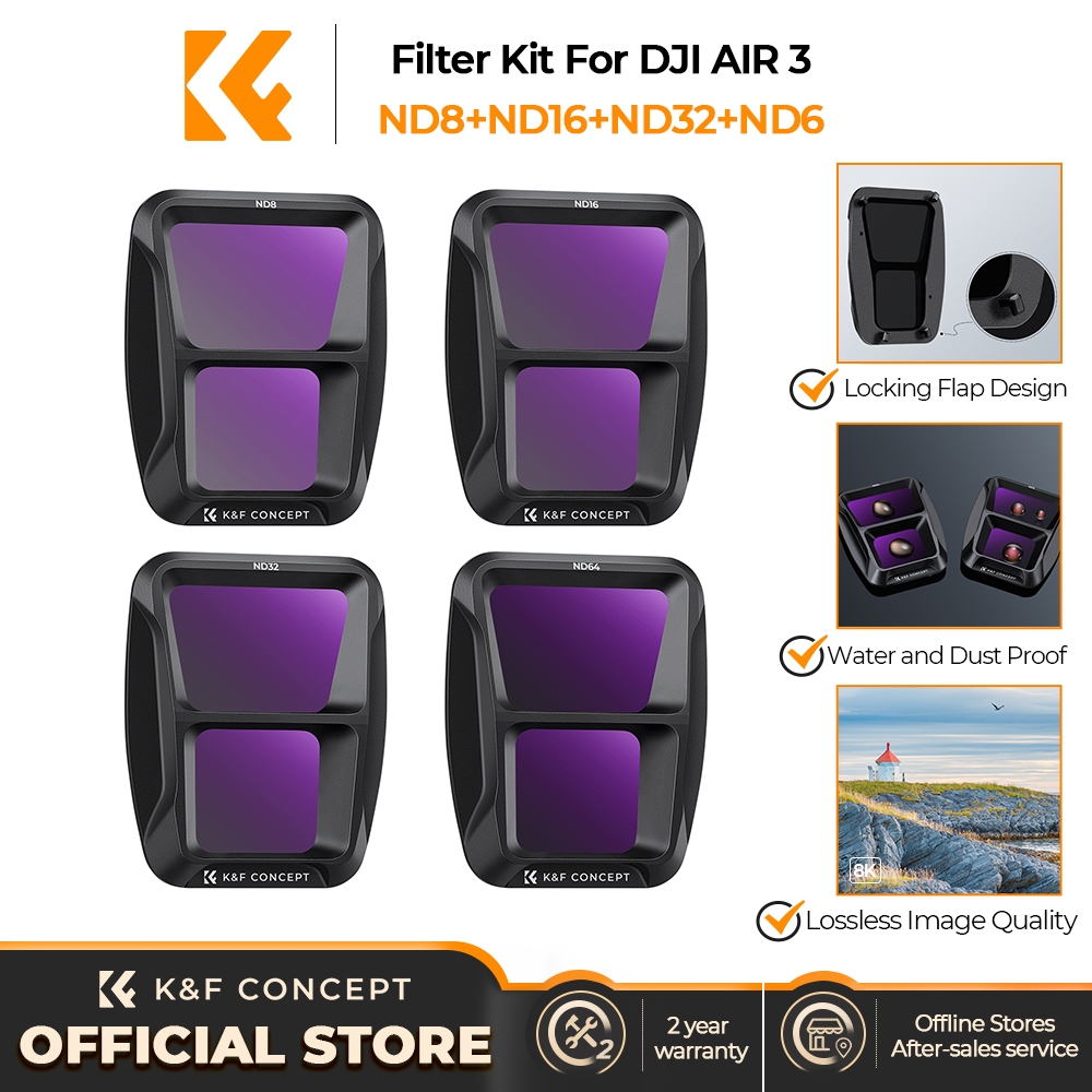 K&F CONCEPT DJI drone DJI AIR 3 filter (ND8+ND16+ND32+ND64) four-piece set mirror HD
