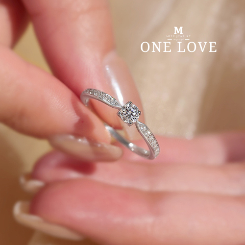 MEET💕แหวนเงิน One Love แหวนเงินแท้ แหวนผู้หญิง แหวนเงินแท้ แหวนปรับขนาดได้ แหวนเรียบหรู แหวนแฟชั่น