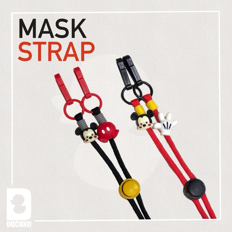 สายคล้องแมส 🖤💛❤️ MASK STRAP สายคล้อง+การ์ตูน / สายคล้องแว่น ปรับสายได้ ใส่ชื่อ สีสันสดใส