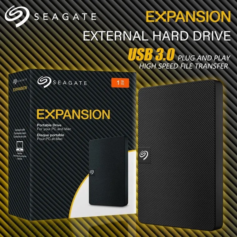 Seagate 2tb external harddisk 1tb Expansion portable drive hdd ฮาร์ดไดรฟ์ภายนอก USB 3.0 2.5" ฮาร์ดดิสพกพา รับประกัน 3 ปี