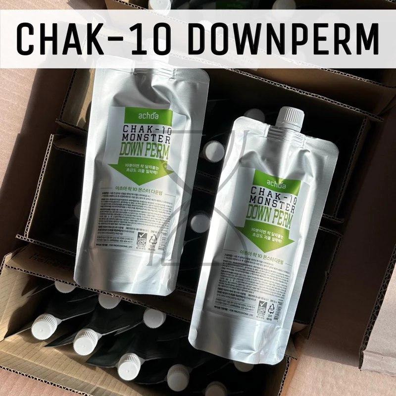 (พร้อมส่ง/ของเกาหลีแท้ราคาถูกที่สุด) Downperm CHAK-10 MONSTER ดาวเพิร์มขั้นตอนเดียว น้ำยายืดผมตรง ดัดผมชาย ยืดผมชาย