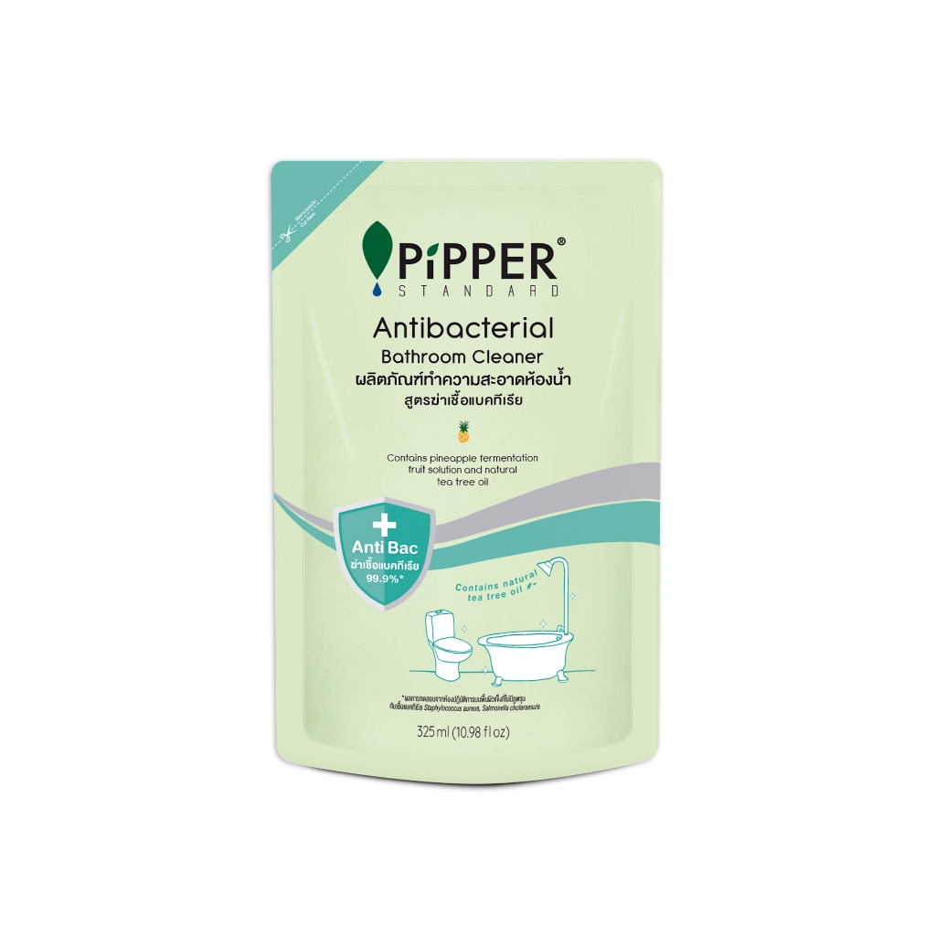 Pipper Standard ผลิตภัณฑ์ทำความสะอาดสุขภัณฑ์และห้องน้ำ สูตรแอนตี้แบคทีเรีย ขนาด 325 มล.