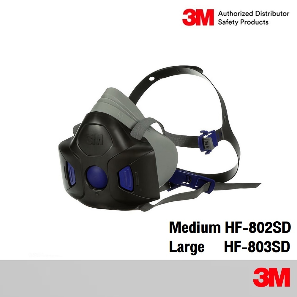 เฉพาะหน้ากาก 3M Medium รุ่น HF-802SD Large รุ่น HF-803SD Half Face Mask Medium สีเทา Secure Click