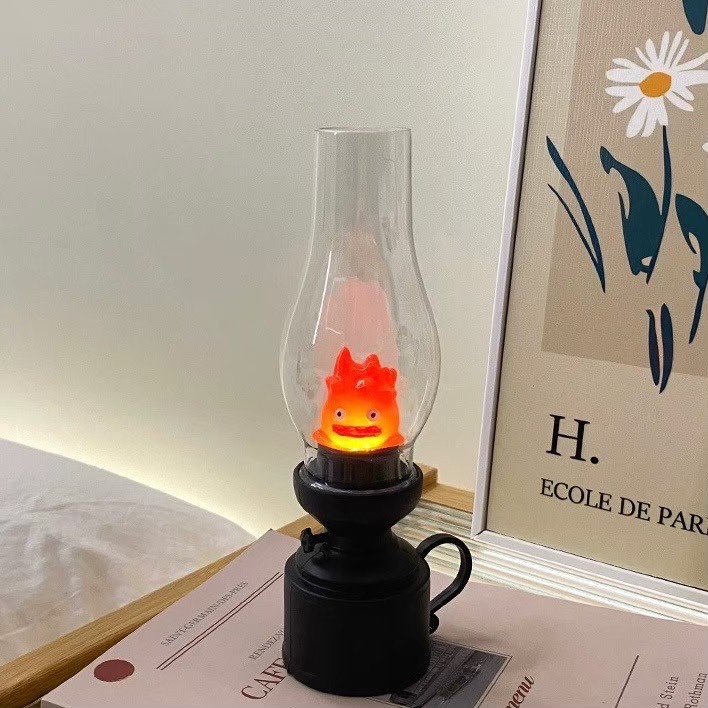 ส่งจากไทย🕯️PP สตูดิโอจิบลิ ghibli studio fire monster lamp โคมไฟปีศาจไฟจิบลิ Calcifer lamp candle โคมไฟตั้งโต๊ะ