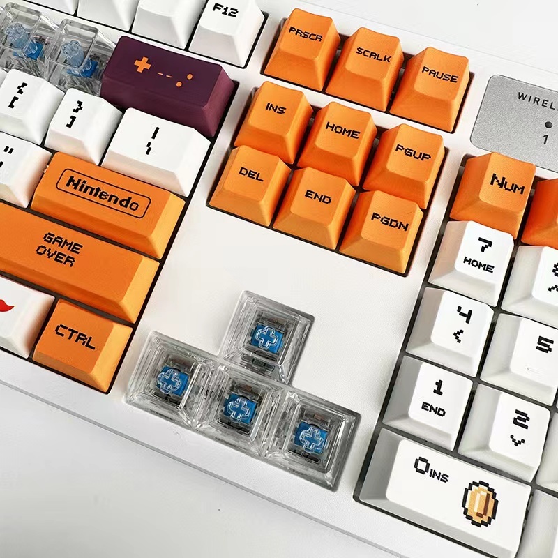พร้อมส่ง Keycap Blank  สีใส ขนาด 1U  คีย์แคป​ ปุ่มกด​ คีย์บอร์ด​ เปล่า Keycaps