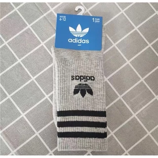 [ส่งจากไทย] ADIDASถุงเท้าข้อยาว แฟชั่น กีฬา ผู้ชายผู้หญิงใส่ได้ ผ้าฝ้ายผ้าดีใส่สบาย