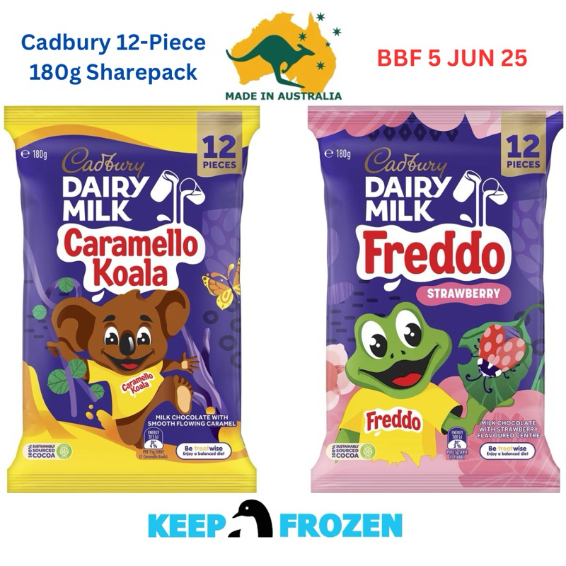 Cadbury Koala or Freddo 180g 12-Piece Sharepack (BBF 5 JUN 25)