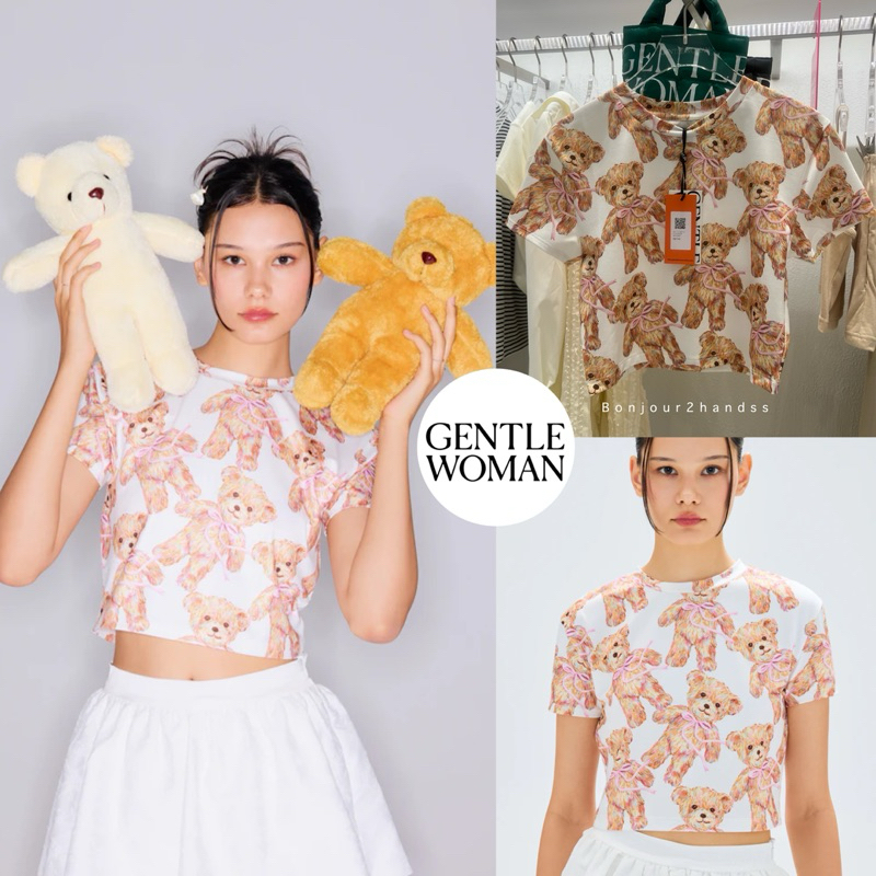 พร้อมส่ง✨แท้จากshop✅เสื้อครอป GENTLEWOMAN 🐻TEDDY BEARS CROP TOP