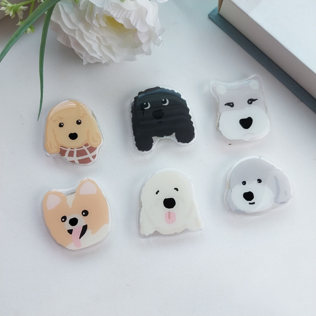 Griptok Acrylic PopSocket กิ๊ฟต๊อกน้องหมา การ์ตูนติดหลังมือถือ ที่ติดโทรศัพท์ กริ๊บต็อก