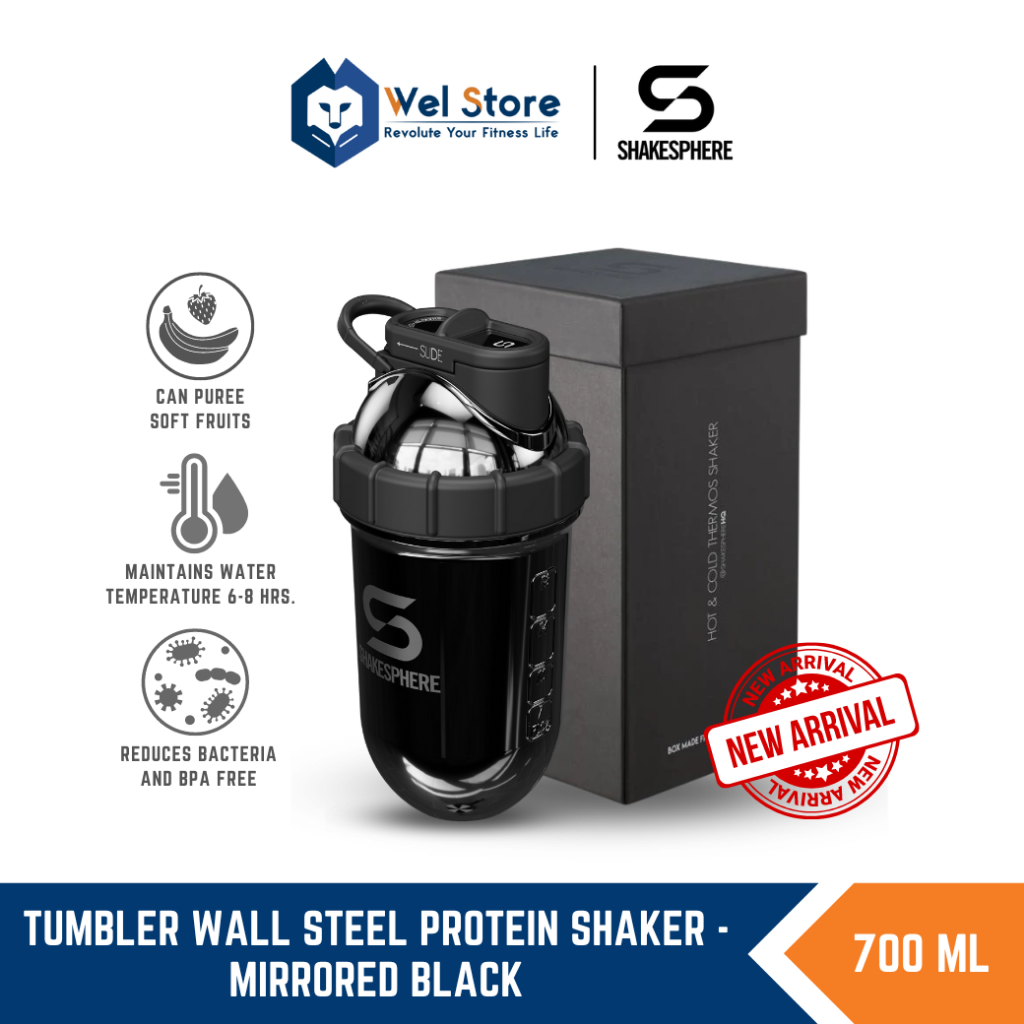WELSTORE SHAKESPHERE STEEL PROTEIN SHAKER-MIRRORED เเก้วเชคเวย์โปรตีน เเก้วเชคเก็บอุณหภูมิ