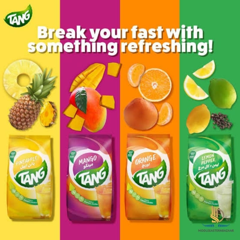 TANG ORANGE,Mango,Pineapple 375g เครื่องดื่มสำเร็จรูปชนิดผงชงดื่ม