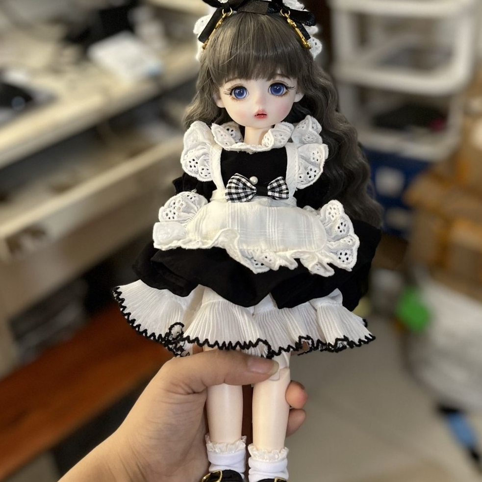ʚɞ-ʚɞ ตุ๊กตา bjd ขนาด 30 ซม. พร้อมแต่งหน้าตุ๊กตาบาร์บี้ตุ๊กตา 6 จุดตาจริง 3 มิติของเล่นเด็กผู้หญิง