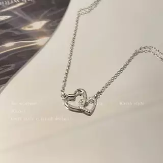 A HELLO GIRL สร้อยคอเงินแท้ เกรด 925 จี้รูปใบโคลเวอร์สี่แฉก หรูหรา สไตล์มินิมอล สําหรับผู้หญิง