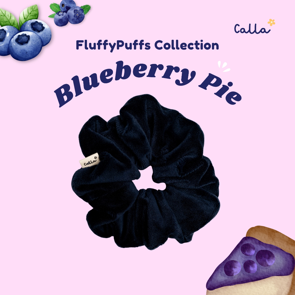 ยางมัดผม Blueberry Pie - FluffyPuffs Collection ( size large ) - Calla ✿