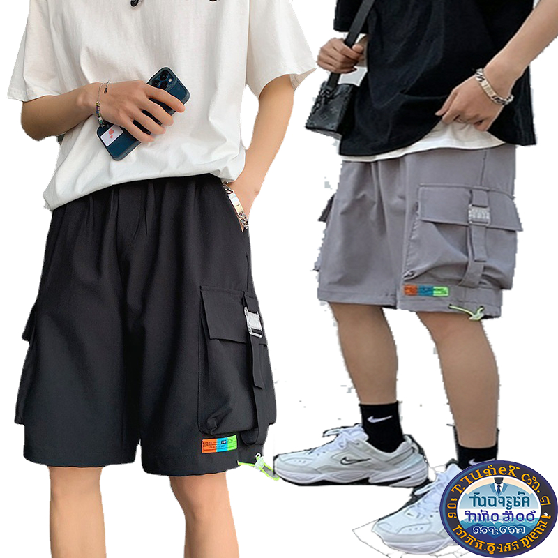 “ตู้เสื้อผ้าผู้ชาย” กางเกงขาสั้นห้าแยงรุ่นใหม่ แบบหลวมในสไตล์ฮิปฮอป ขนาดใหญ่และหลวม เหมาะสำหรับฤดูร้อน สไตล์แฟชั่นเกาหลี