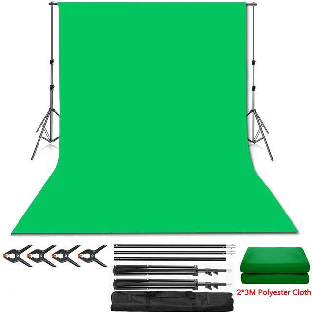 Background Support System Kit With 2X3M Green Screen Backdrop For Photo Studio Chromakey Green Screen Frame ราคา ถูกที่สุด ดีลบีเคเค แกลเลอรีภาพที่ 8