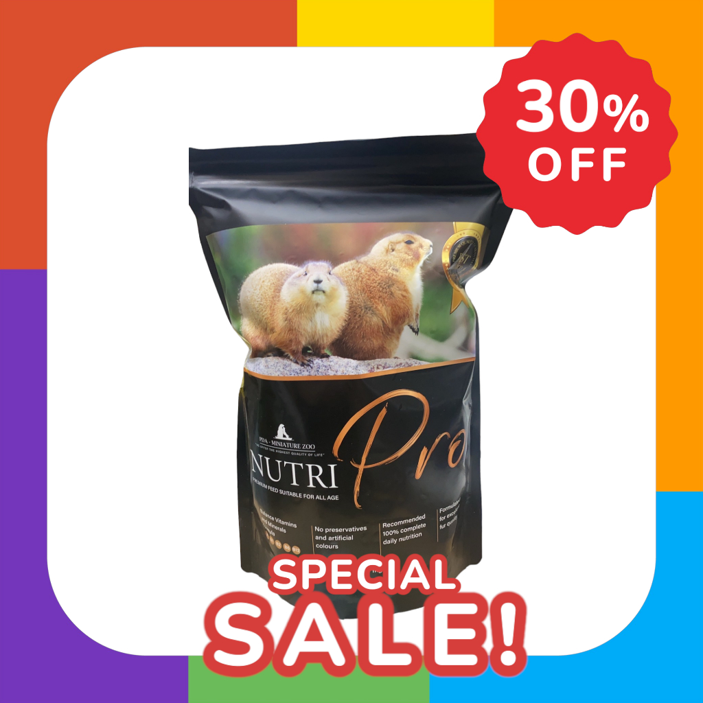 อาหารแพรี่ด็อก Nutri-pro 1 กิโลกรัม กระต่ายแกสบี้ชินชิล่า