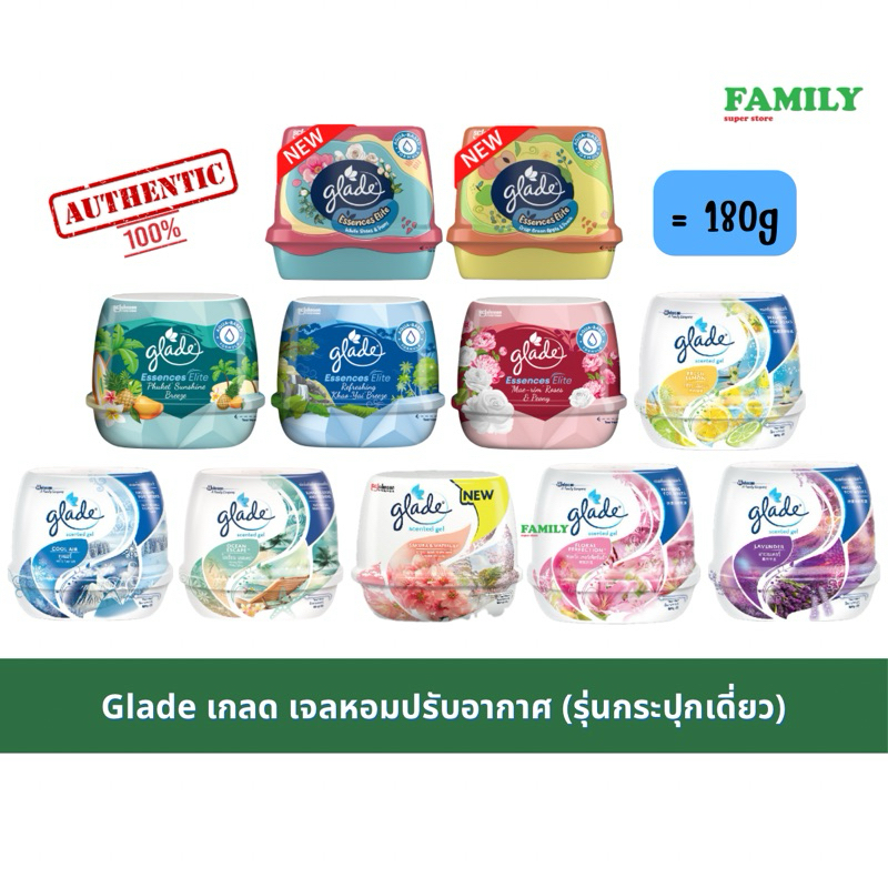 Glade เกลด เจลหอมปรับอากาศ (รุ่นกระปุกเดี่ยว) ขนาด 180 กรัม [006]