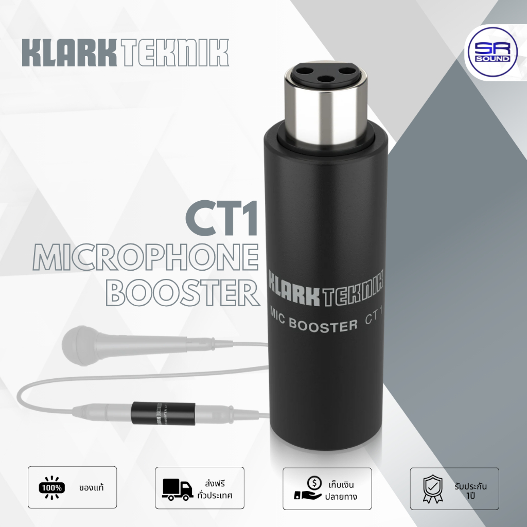 KLARK TEKNIK MICROPHONE BOOSTER CT1 ไมค์บูสเตอร์ ตัวบูสไมค์ ตัวเพิ่มสัญญาณไมโครโฟนขนาดเล็ก บูสได้ถึง +25dB CT 1